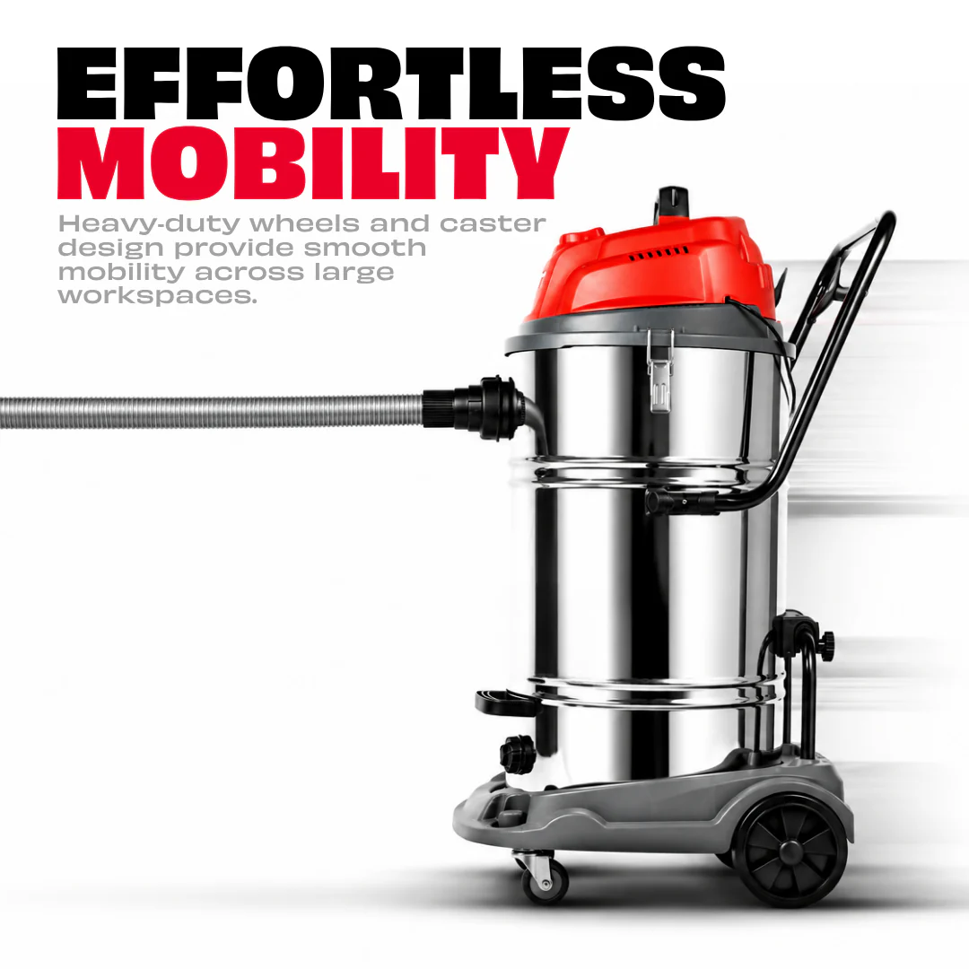 JPT Heavy Duty Commercial 70LTR Vacuum Cleaner | 3000W Double Motor | 28 KPA Suction Power | 70L SS Container | 99.6% HEPA Filtration | Clean Wet & Dry Messes Of Home & Industrial - Image 6