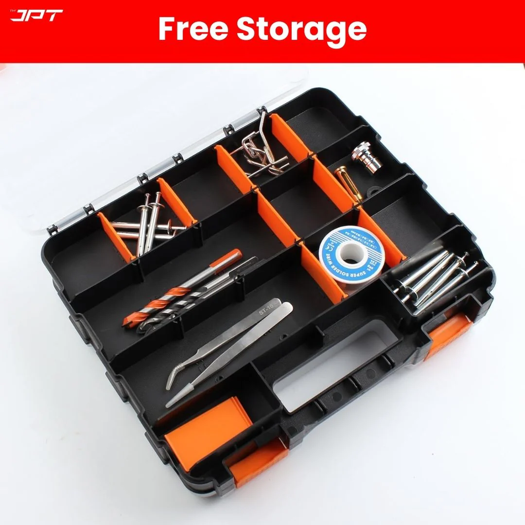 JPT Heavy-Duty Transparent Double-Sided Tool Box | 34 Customizable Plastic Dividers | Impact-Resistant Polymer Build | Tool Organizer for Bead/Screws/Nuts/Nails/Bolts/Bins/Crafts - Image 6