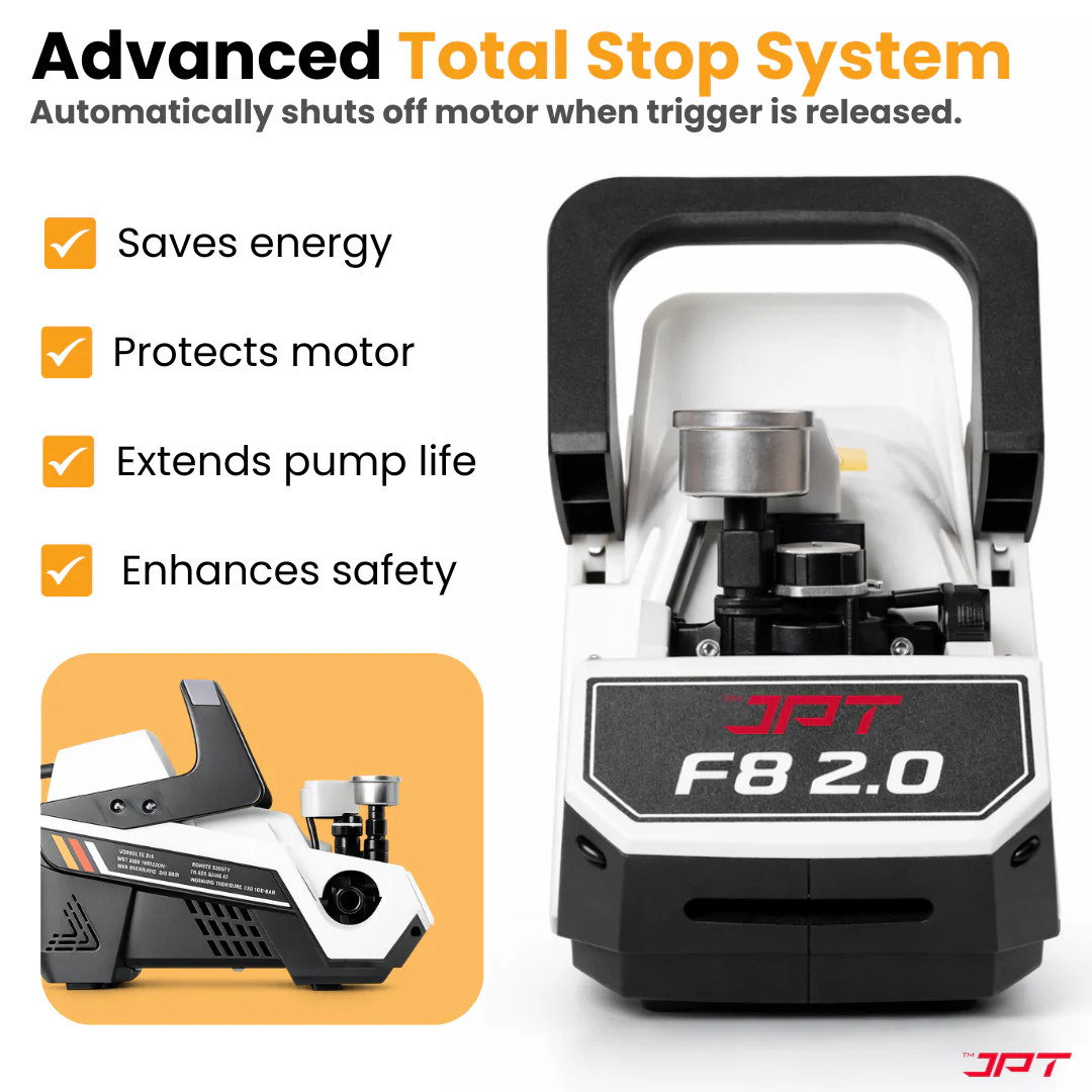 JPT F8 2.0 Super Combo 3500 PSI Electric Pressure Washer – 2500W 100% Copper Motor, 10 L/min High Flow, Portable Car & Home Power Washer with Total Stop System & 14-Piece Accessory Kit - Image 5