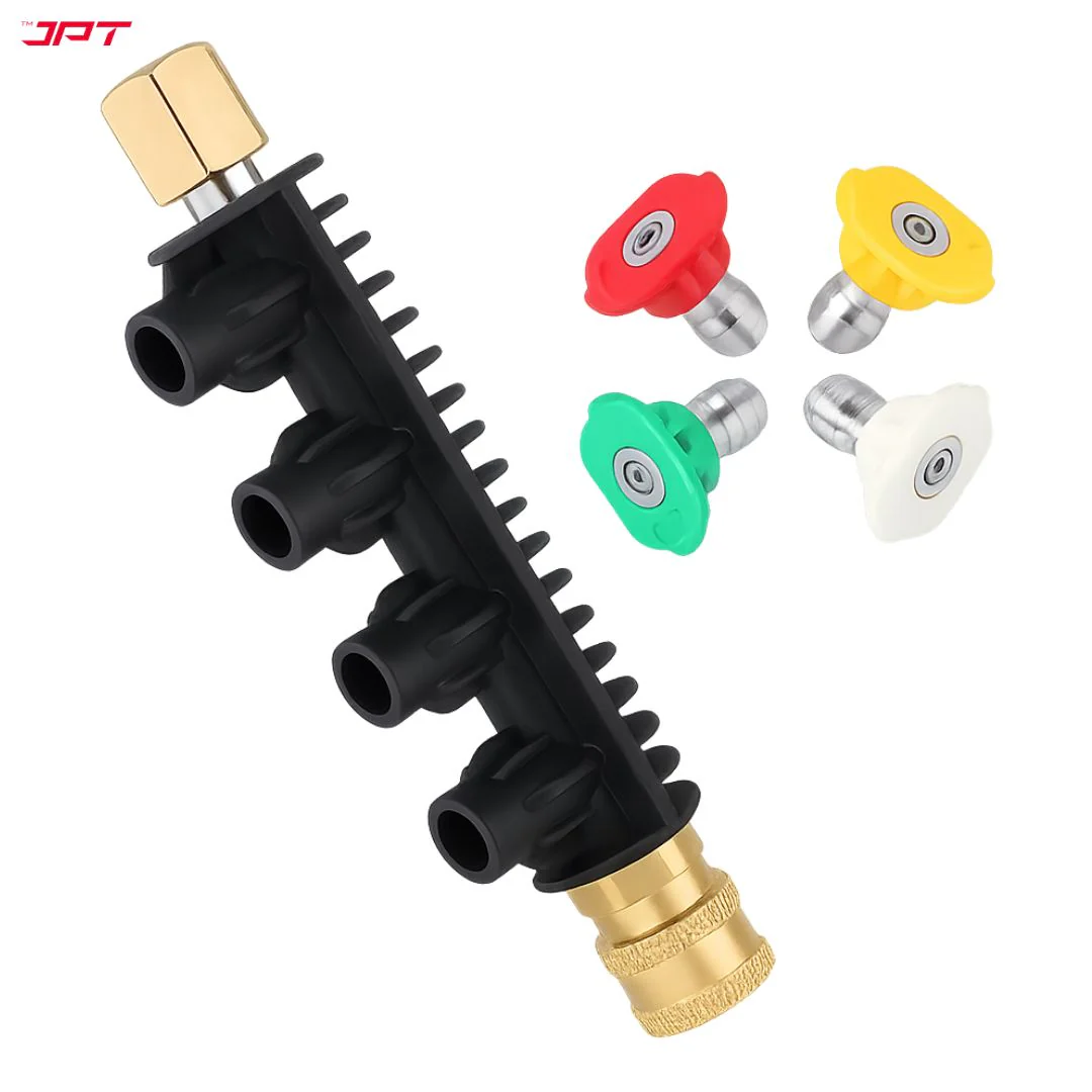 JPT Heavy-Duty High Pressure Washer Gun with 4 Nozzle Tips | Max. 300 Bar Power | Max. 3000 PSI Pressure | Lock Trigger for Safety | 1/4-Inch Quick Connector included - Image 5