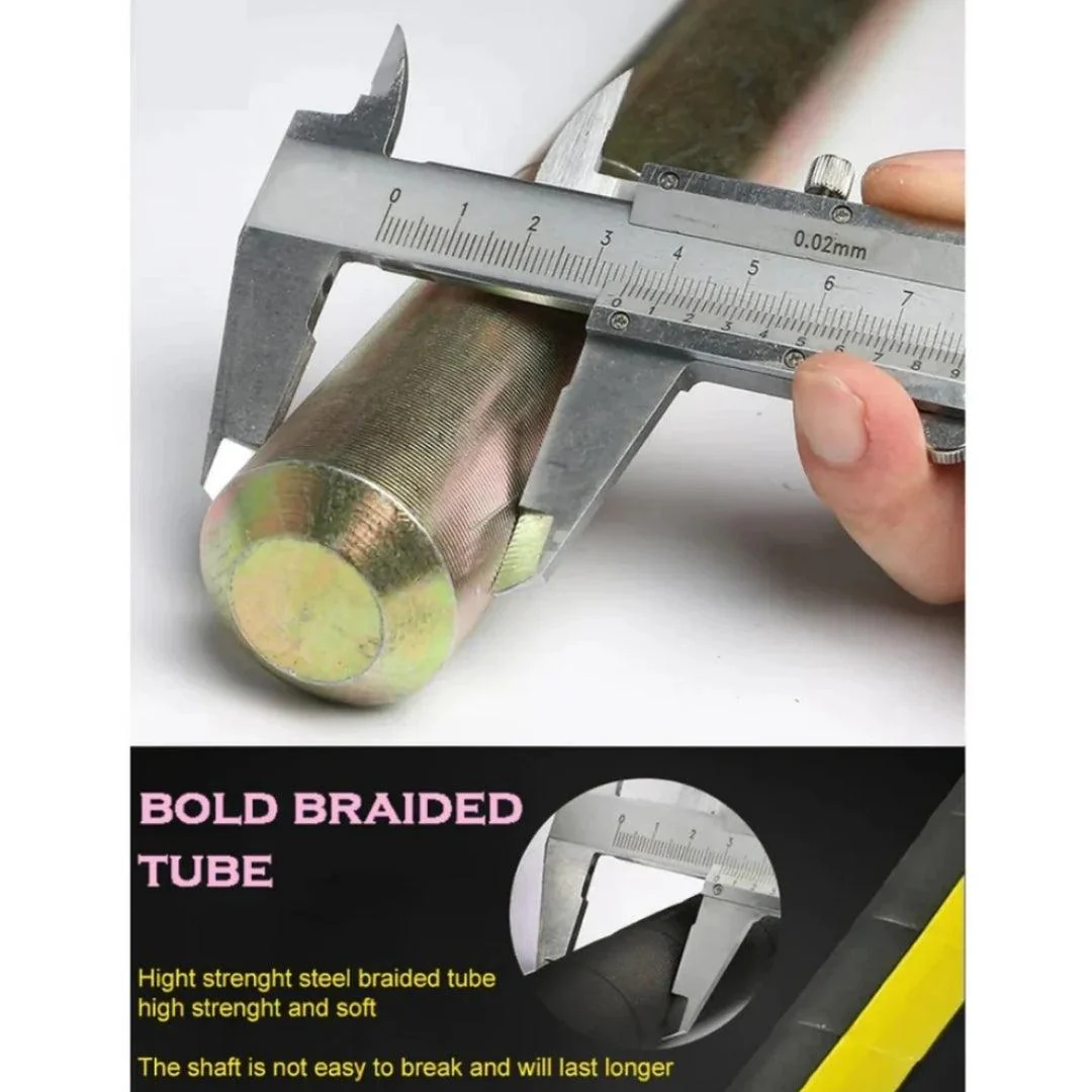 JPT Heavy Duty 1.5-Metre Flexible Concrete Vibrator Needle | 35 Mm Manganese Steel Tape | Double Steel Wire Braided | Powerful Vibration for Professional & DIY Concrete Contraction - Image 5