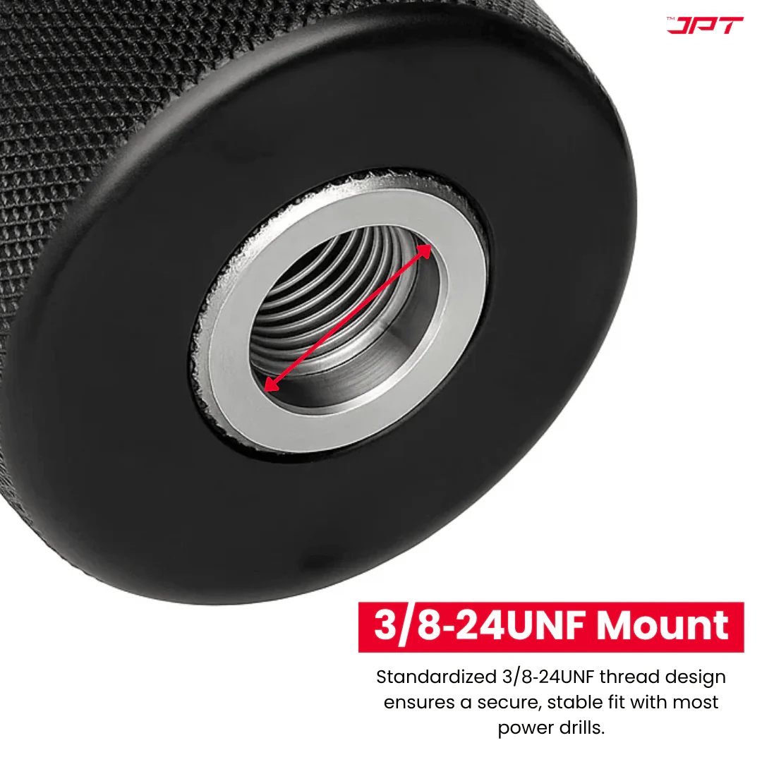 JPT Heavy-Duty 10MM Metal Keyless Drill Chuck | 3/8‑24UNF Mount | Gear Shaped 3 Jaws | Durable Metal Casing | Self-Locking Chuck | Use in Wood, Metal, and DIY Tasks - Image 5