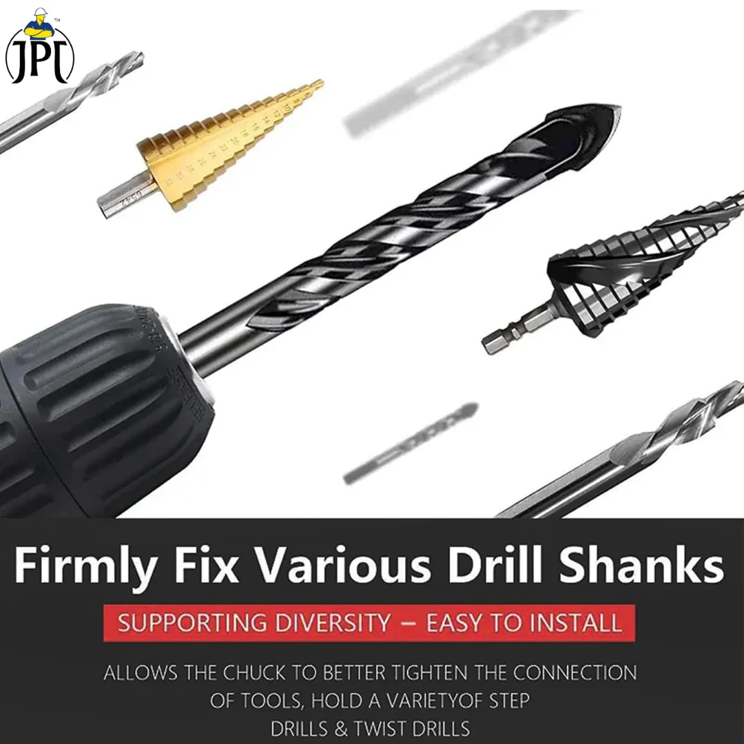 JPT Heavy Duty 13MM Keyless Chuck Mount 1/2-20UNF For Reverse Forward Cordless & Electric Drill/Screwdriver Machine (Not For Angle Grinders) - Image 3