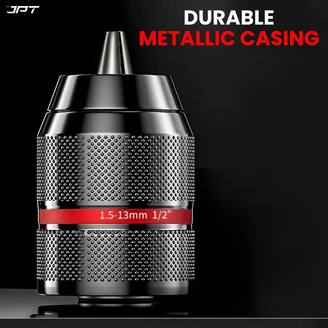 JPT Heavy-Duty 1.5-13mm Keyless Metal Drill Chuck | 1/2-20UNF Thread for 13MM Electric & Cordless Drill Machine - Image 5