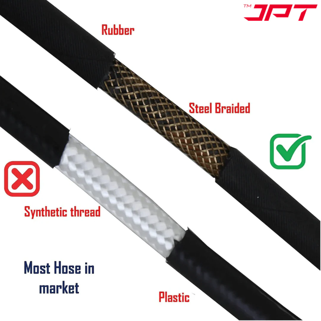 JPT Heavy Duty 15-Metre Pressure Washer Hose Pipe | American Standard M22 Thread With O-Ring Seals | 1/4-Inch Quick Connect | Stand Upto 4300 PSI Pressure | Compatible With Many Pressure Washer Brand - Image 4