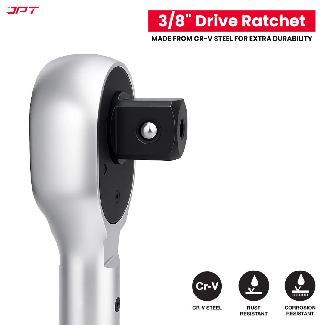 JPT Heavy-Duty 3/4" Ratchet Wrench | 24 Tooth Reversible Ratchet | Cr-V Steel Made | Ergonomic Handle | Quick Release Ratchet Wrench for Industries Maintenance, Auto Repair, Motorcycles, and Electric Vehicles - Image 6