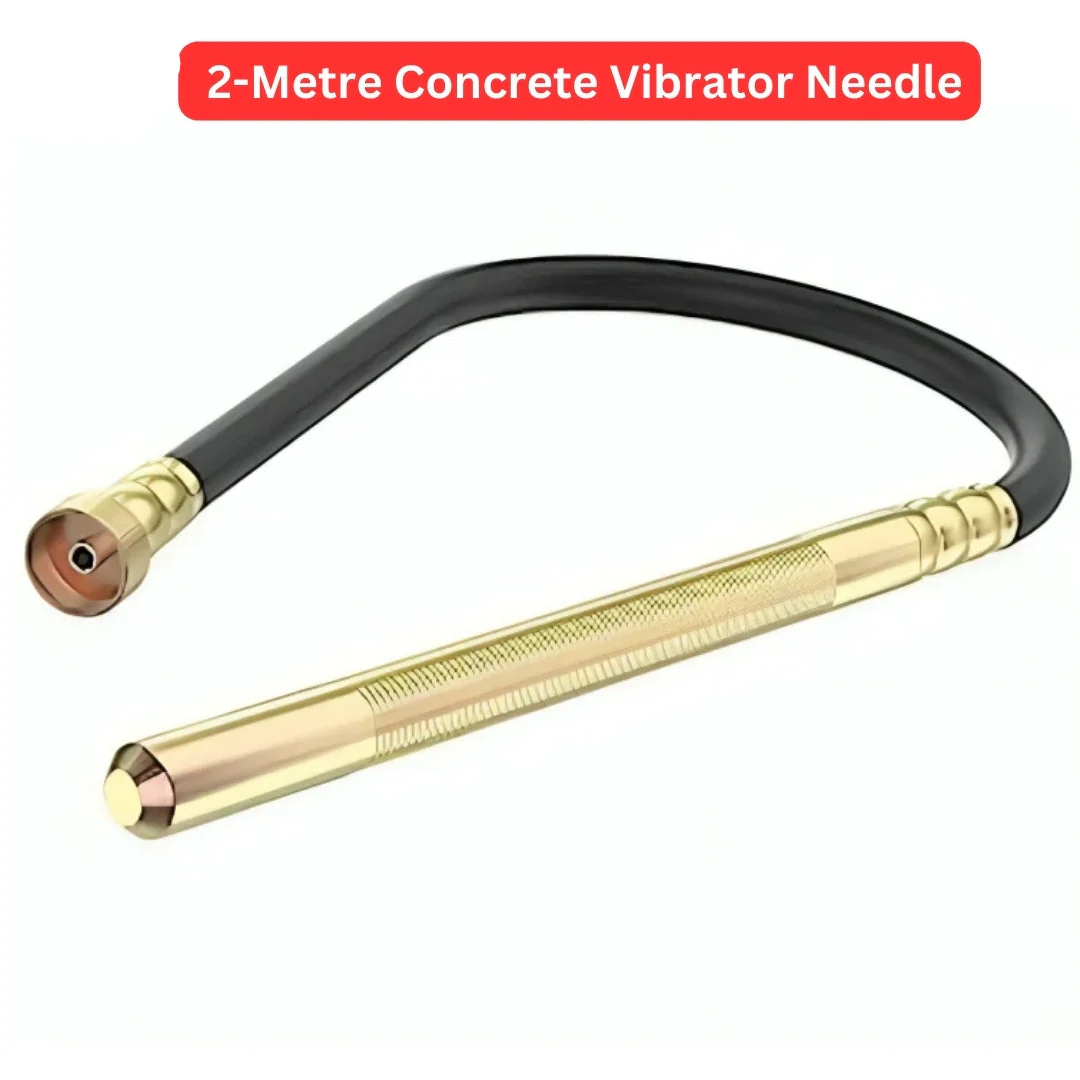 JPT Heavy Duty 2-Metre Flexible Concrete Vibrator Needle | 35 Mm Manganese Steel Tape | Double Steel Wire Braided | Powerful Vibration For Professional & DIY Concrete Contraction