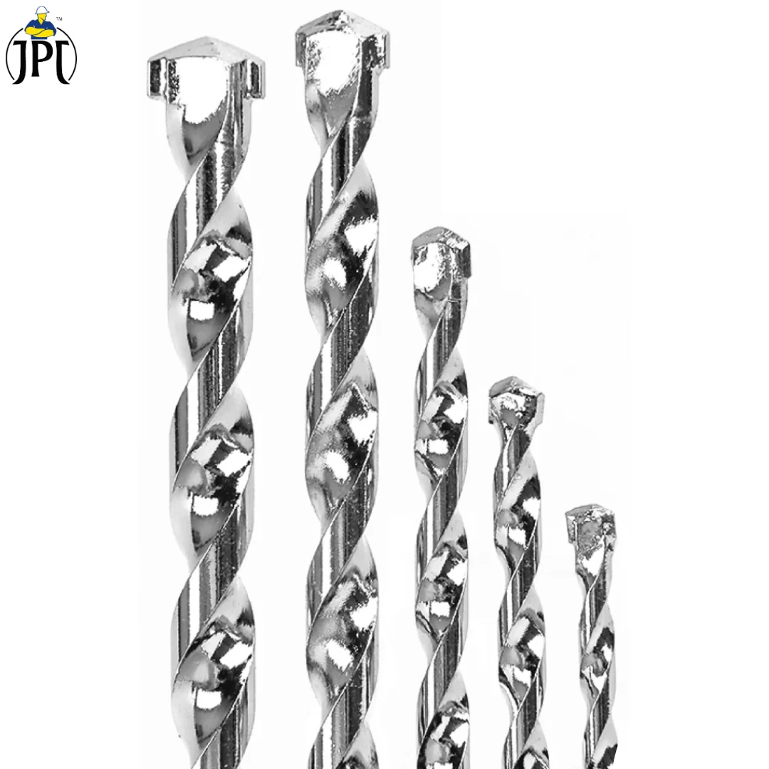JPT Heavy Duty 5-Piece Steel Masonry Drill Bit Set | Construction Drill Bits in 4MM, 5MM, 6MM, 8MM & 10MM Sizes | Ideal for Drilling In Brick, Concrete, Stone, and Tile - Image 4