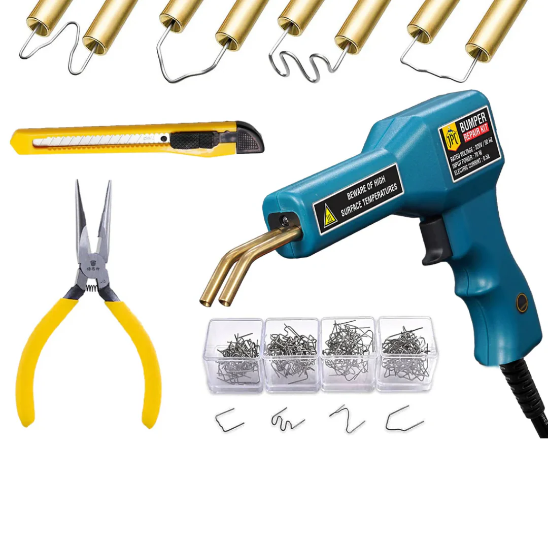 JPT Heavy Duty 70-watt Car Bumper Repair Kit | 0.5A Electric Current | 4-Types 400-Piece Hot Stapler | Plastic Repair DIY Tools - Image 2