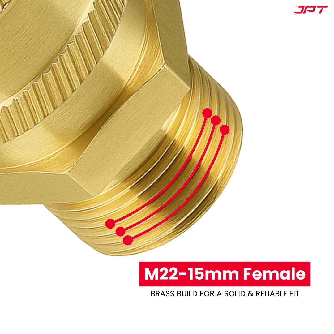 JPT Heavy-Duty Quick Connect Pressure Washer Hose Adapter Set | M22-15mm to 3/8" Male Female Quick Connect Swivel | Easily Connect and Disconnect - Image 4
