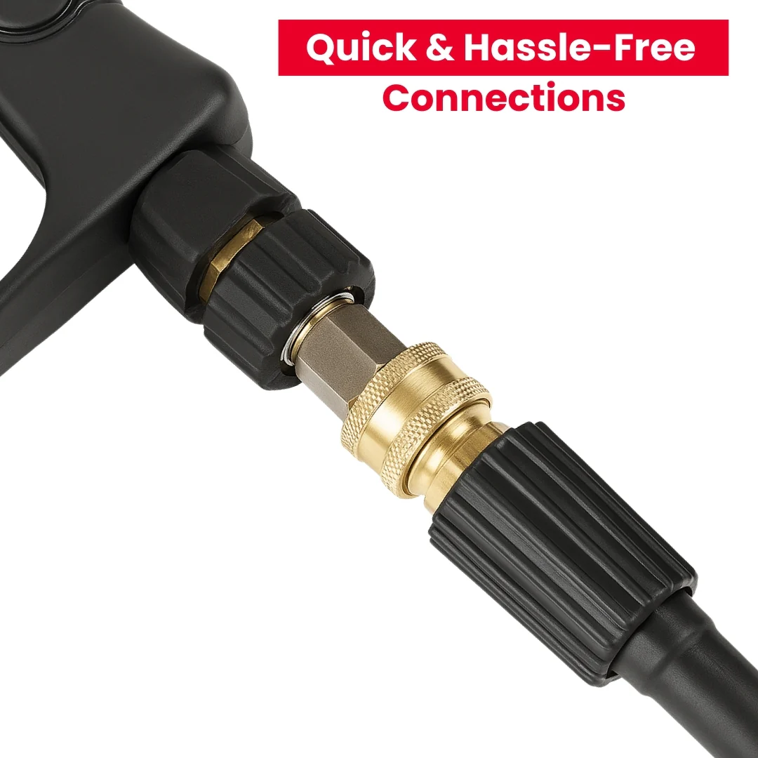 JPT Heavy-Duty Quick Connect Pressure Washer Hose Adapter Set | M22-15mm to 3/8" Male Female Quick Connect Swivel | Easily Connect and Disconnect - Image 7