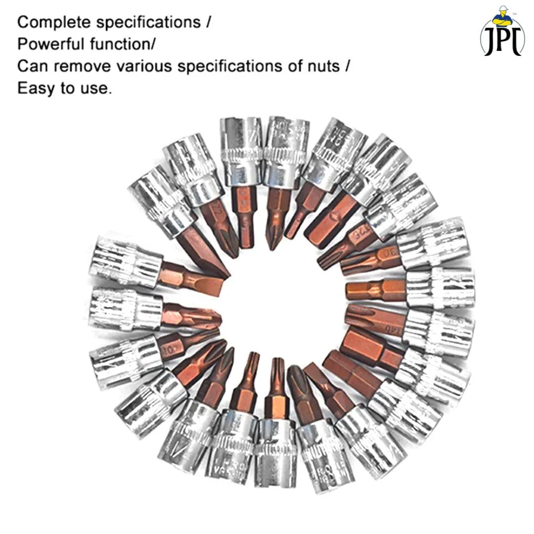 JPT Heavy Duty Professional 53-Piece Hand Tools Kit | Ratchet and Socket Wrench Sets | 53 in 1 Repair Tool for Cars, Motorcycles and Bicycles - Image 7