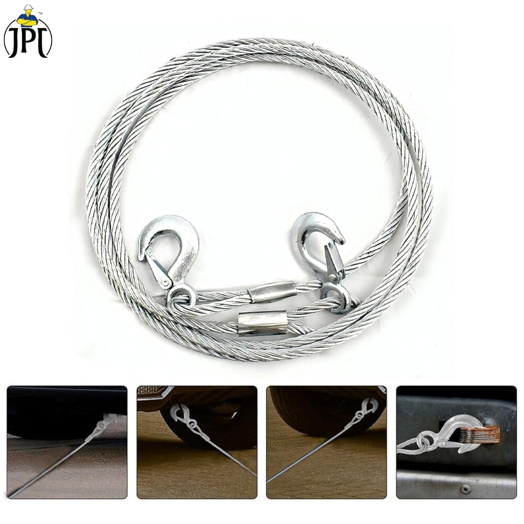 JPT Heavy Duty Steel Winch Cable, 3/8 x 13ft Wire Rope with Hook, 11,023 lb Breaking Strength - Ideal for Tow Trucks, Rollbacks, Cranes, and Wreckers (Silver) - Image 7