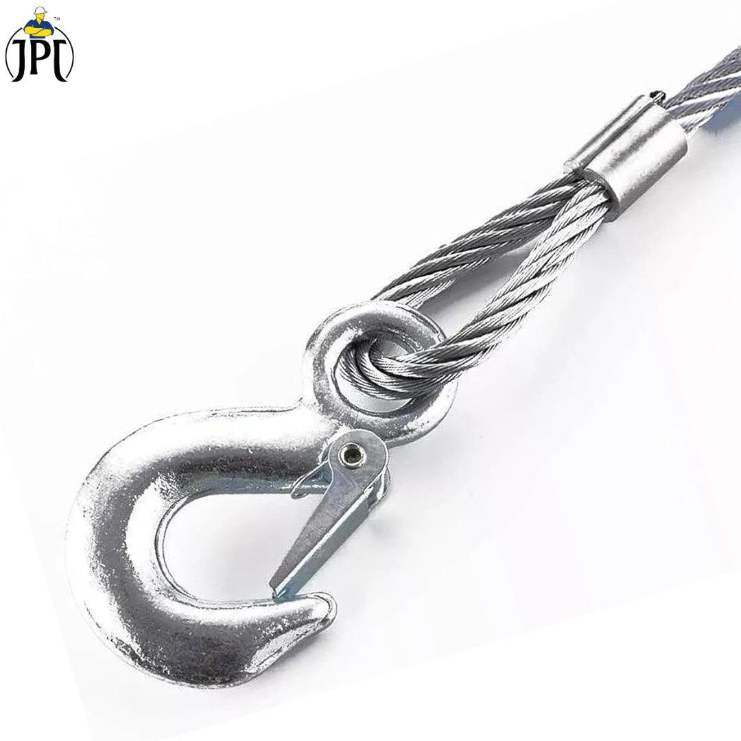 JPT Heavy Duty Steel Winch Cable, 3/8 x 13ft Wire Rope with Hook, 11,023 lb Breaking Strength - Ideal for Tow Trucks, Rollbacks, Cranes, and Wreckers (Silver) - Image 8