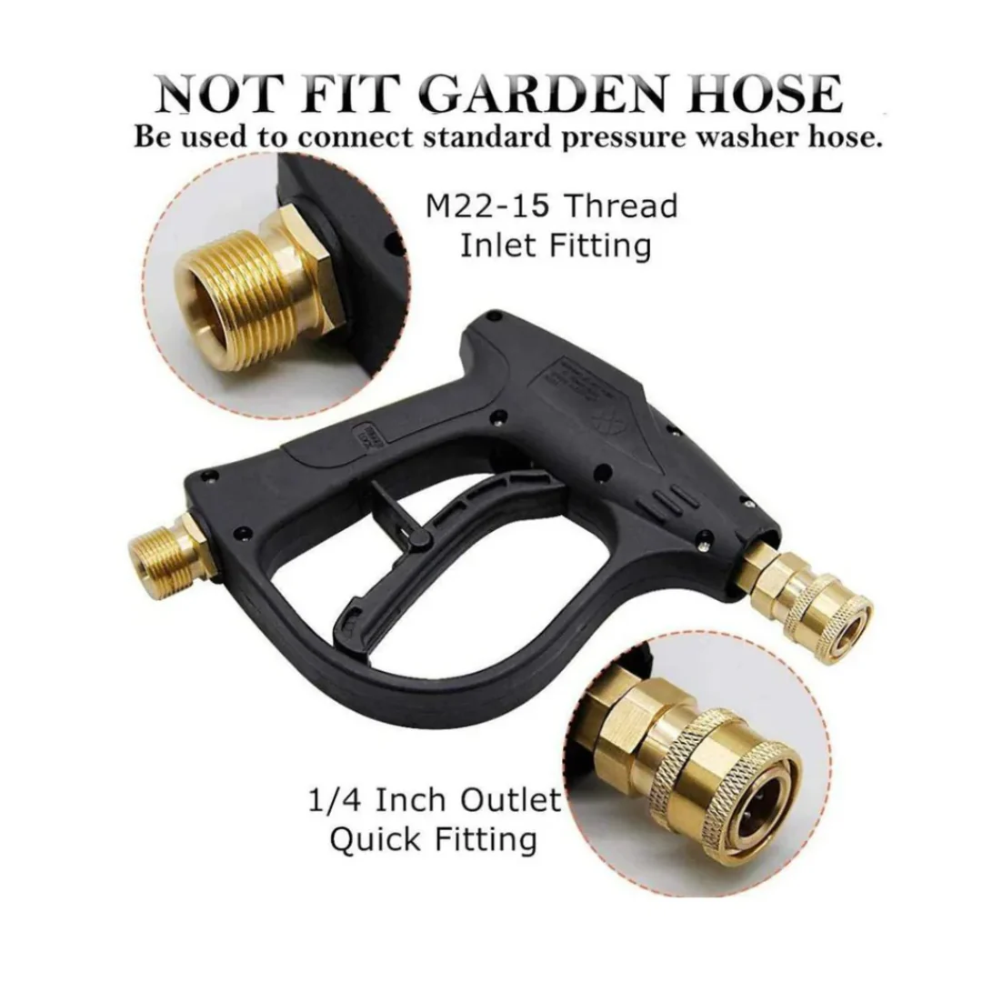 JPT Heavy Duty Universal High Pressure Water Gun | Max. 300 Bar Power | Max. 4350 PSI Pressure | Adjustable Nozzle | Compatible with Most Pressure Washer Brands - Image 5