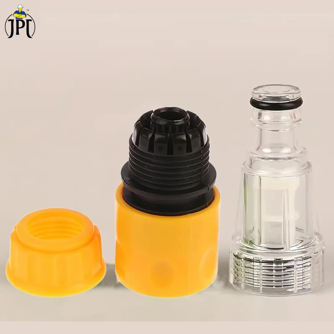 JPT Heavy Duty Universal Inlet Quick Connector & Transparent Inlet Filter Accessory | Compatible with All Pressure Washer Brands | Ideal for High Pressure Washers & Gardening - Image 2