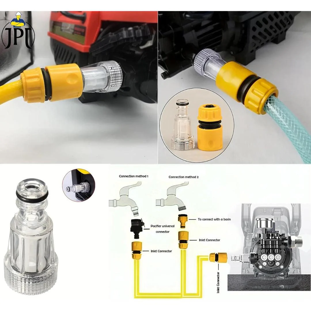 JPT Heavy Duty Universal Inlet Quick Connector & Transparent Inlet Filter Accessory | Compatible with All Pressure Washer Brands | Ideal for High Pressure Washers & Gardening - Image 7
