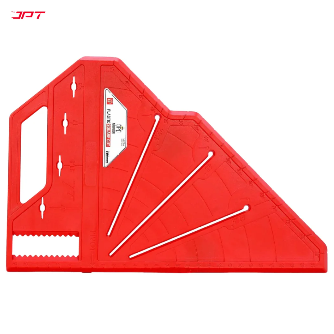 JPT 22.5°, 45°, 67.5° Multi-Angle Measuring Carpenter Square Marking Tool | ABS Plastic Build | High Precision Angle Guide | Built-in Pencil Holder | For Carpentry, Woodworking, Construction - Image 4