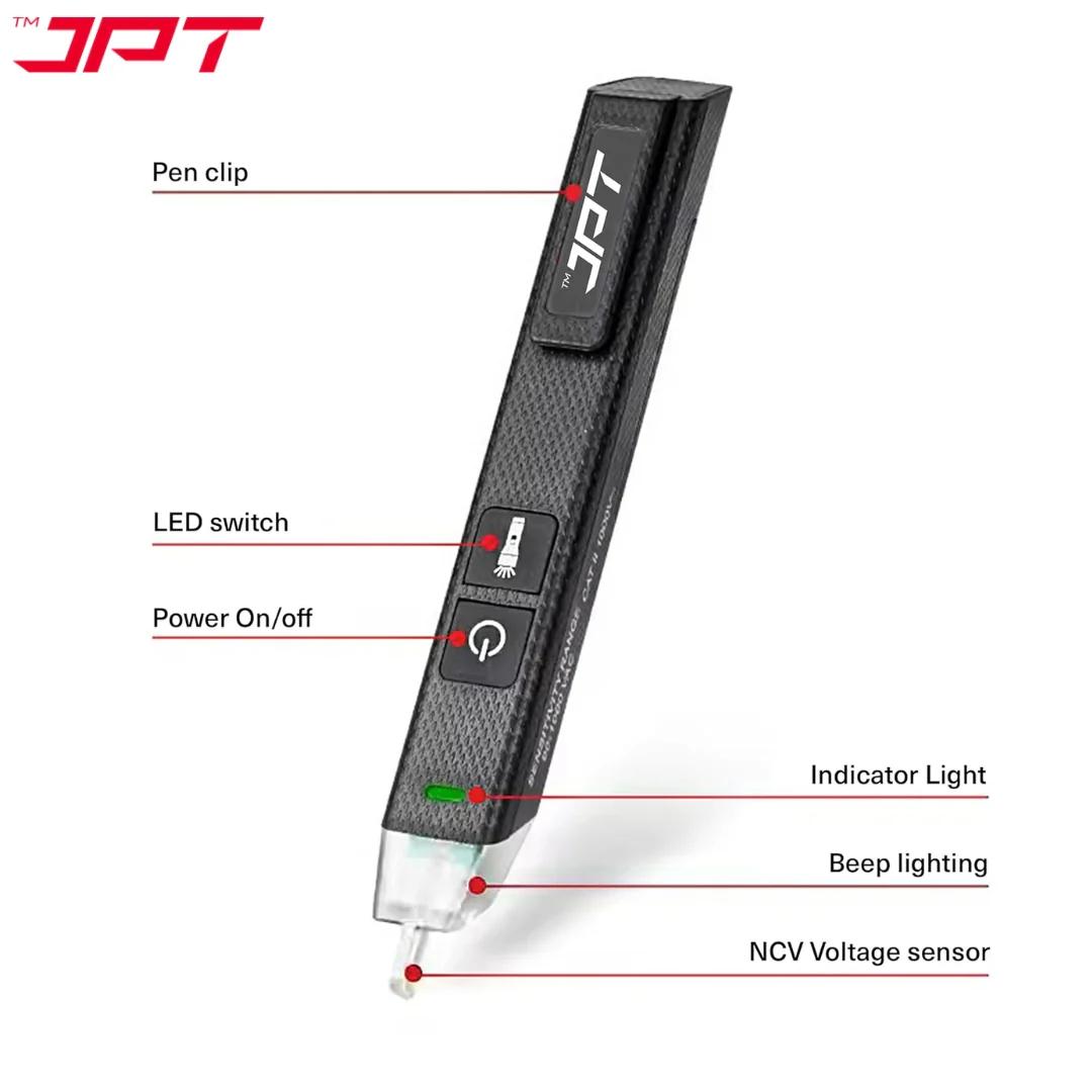 JPT Non-Contact 12-volt to 1000-volt AC Electric Tester | Tester for Live/Zero Wire | Features Advance Audible Alarm & LED Flashlight | Best for Electricians, Technicians, Ad Home Use - Image 6