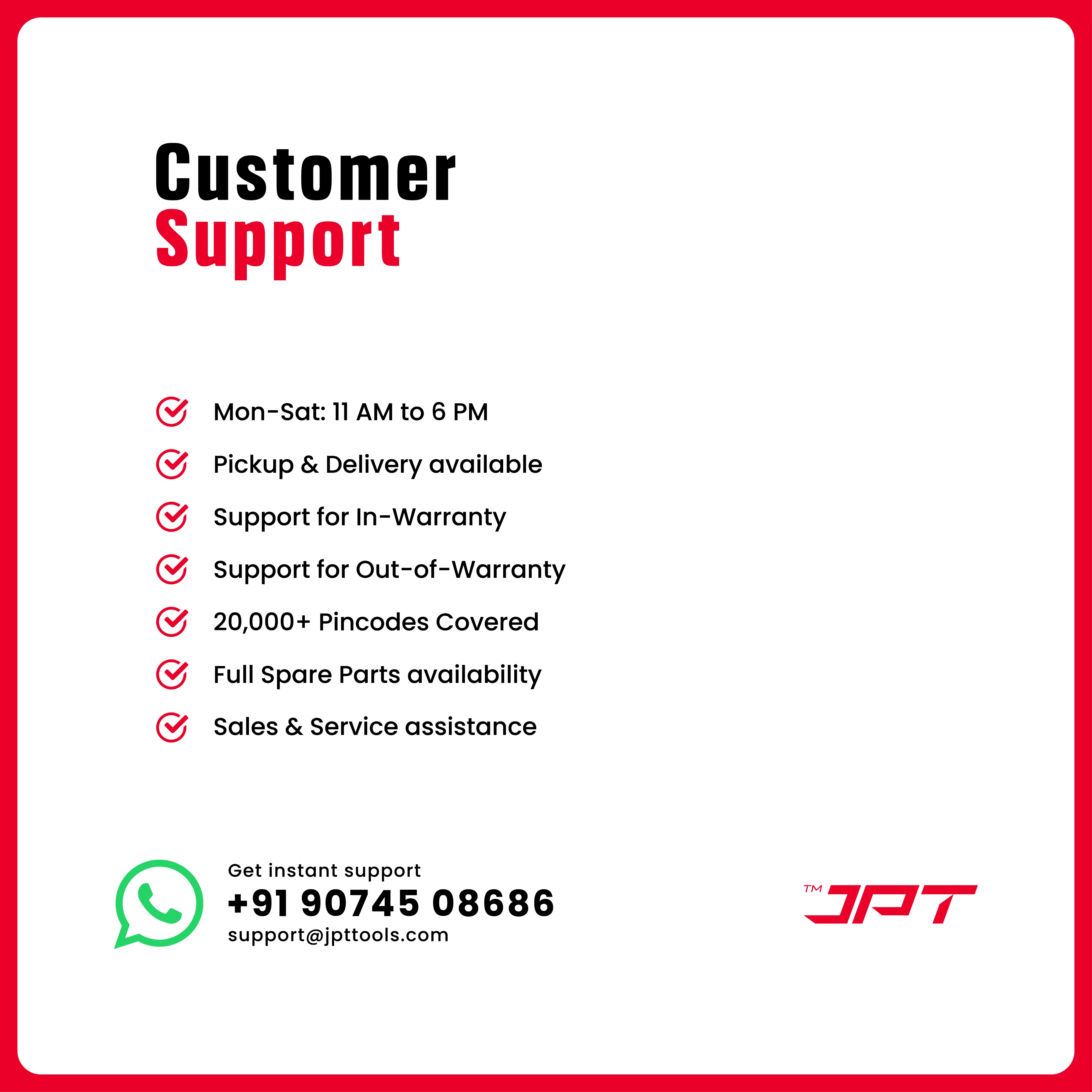 JPT Pro Series 12v Heavy-Duty Brushless Drill Machine | 65N.M Torque | 0-1750RPM Speed | 23+3 Torque Setting | 10MM Metal Keyless Chuck | 2000mAh Battery with Fast Charger - Image 2