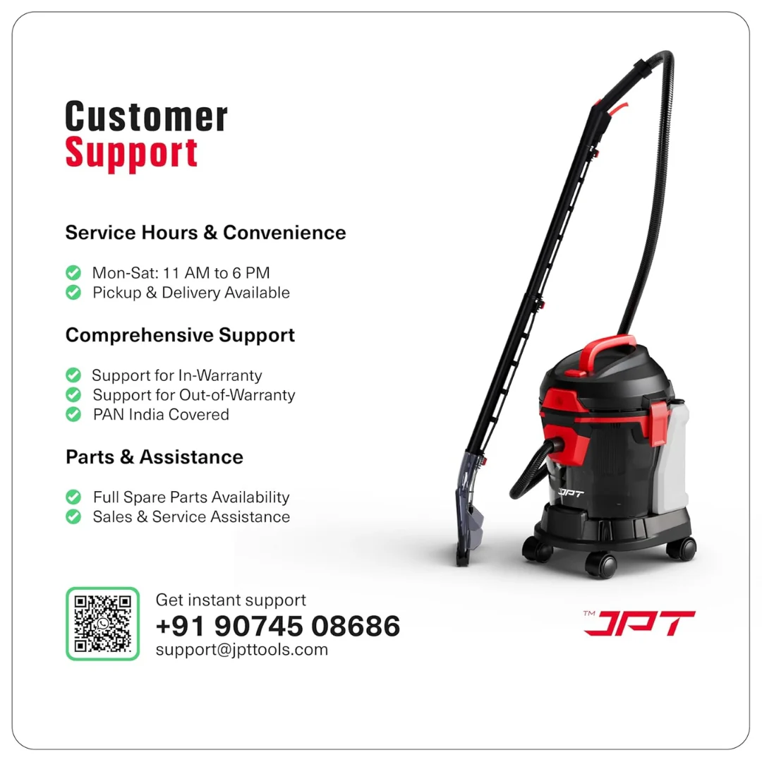 JPT Pro Series 15L Carpet Vacuum Cleaner | 1400W Motor | 17kPa Suction | 15L Tank & 4.5L Soap Tank | Wet & Dry Cleaning | Deep Cleans Carpet, Sofa, Curtains, Mattress, Floors - Image 3