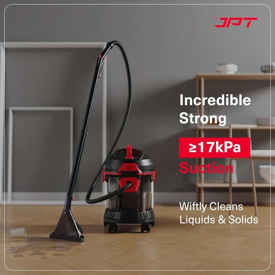 JPT Pro Series 15L Carpet Vacuum Cleaner | 1400W Motor | 17kPa Suction | 15L Tank & 4.5L Soap Tank | Wet & Dry Cleaning | Deep Cleans Carpet, Sofa, Curtains, Mattress, Floors - Image 6
