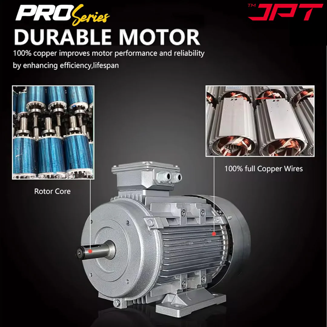 JPT Pro Series 3.7HPC Commercial Car Wash Machine | 2800-watt Powerful Motor | Max. 250 Bar Power | Max. 2655 PSI Pressure | Max. 16 L/Min Water Flow | Best for Car Service Centers, Industrial & Home Cleaning - Image 5