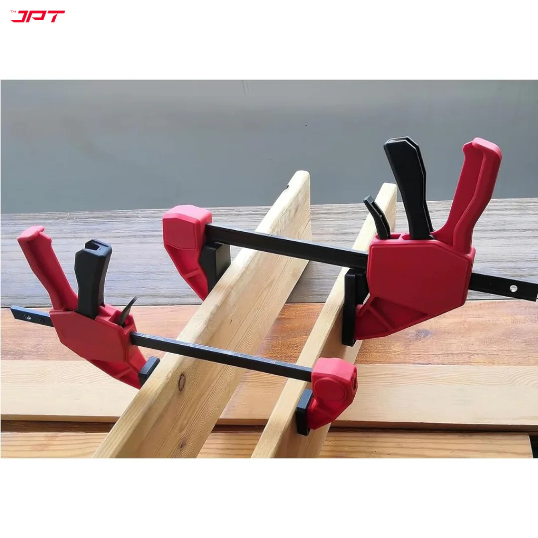 JPT Ultra Heavy-Duty 33-Inch Quick-Grip Bar Clamps | 600mm Clamping Range | One-Handed Wood Clamps with Quick-Release Trigger | F-Clamp Set | 165 lbs Hold | Woodworking, Carpentry, DIY - Image 7