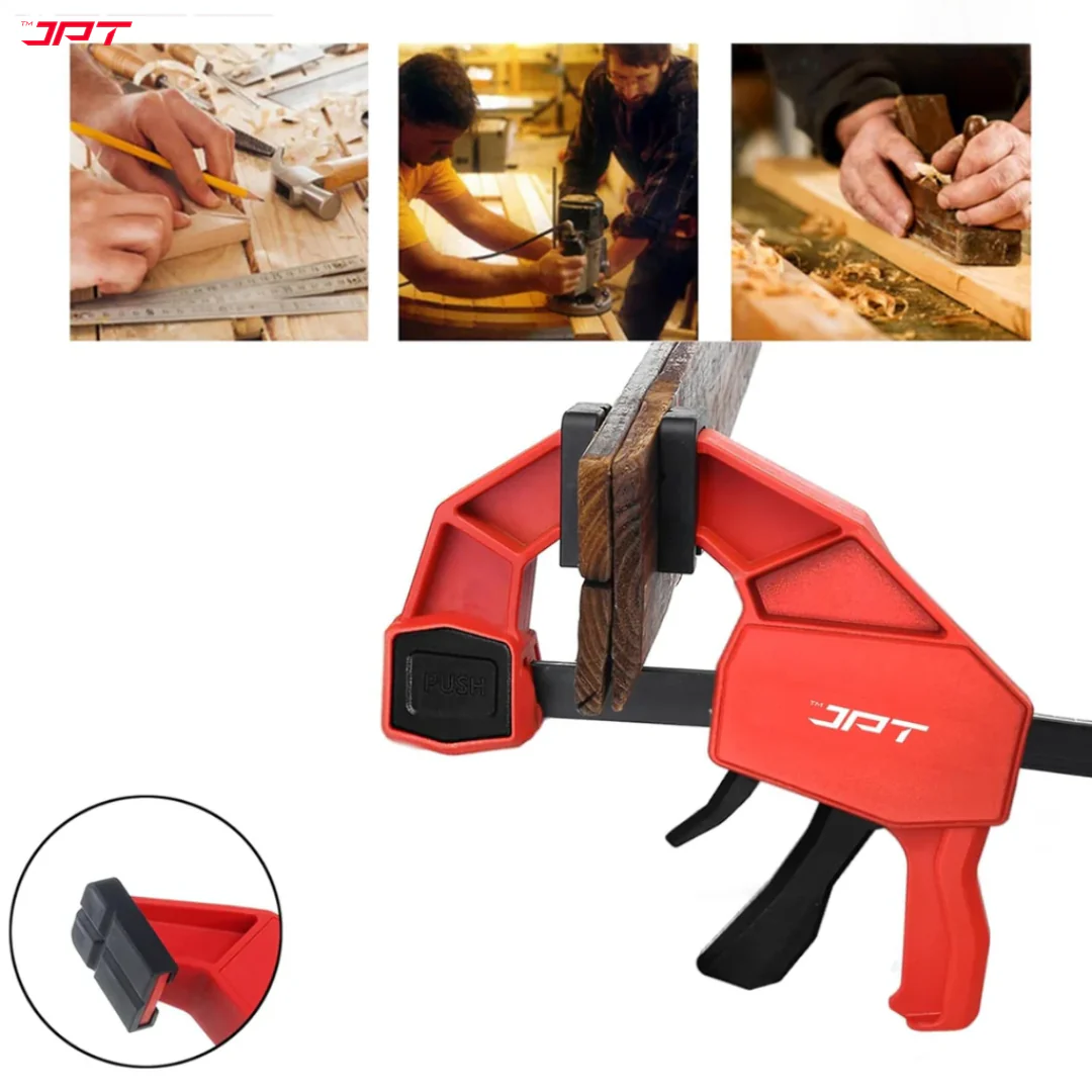 JPT Ultra Heavy-Duty 33-Inch Quick-Grip Bar Clamps | 600mm Clamping Range | One-Handed Wood Clamps with Quick-Release Trigger | F-Clamp Set | 165 lbs Hold | Woodworking, Carpentry, DIY - Image 8