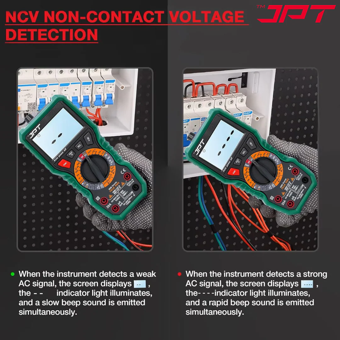 JPT Pro Series Digital Multimeter True RMS 1000V AC/DC | 6000 Counts Auto-Ranging Voltmeter | NCV, Frequency, Ohm, Diode, Continuity Tester | Best for Technicians, Electrician, And More - Image 4