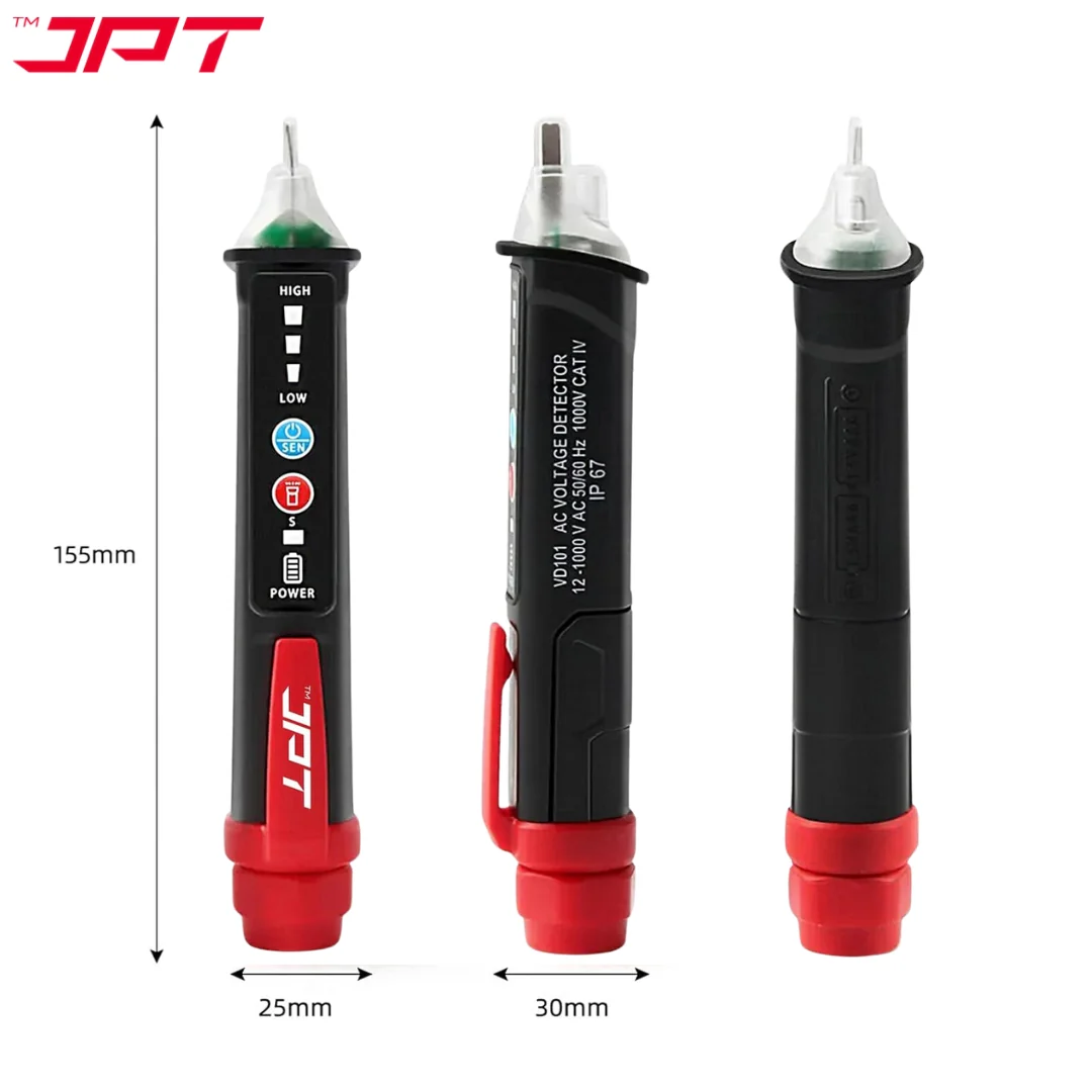 JPT Pro Series Non-Contact Dual Range (12V-1000V / 48V-1000V) AC Voltage Tester | Tester for Live/Null Wire Detection | Buzzer Alarm & LED Flashlight | Best for Electricians, Technicians, Ad Home Use - Image 8