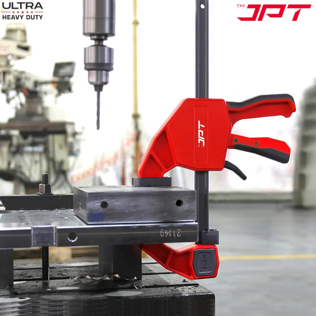 JPT Ultra Heavy-Duty 57-Inch Quick-Grip Bar Clamps | 1200mm Clamping Range | One-Handed Wood Clamps with Quick-Release Trigger | F-Clamp Set | 661 lbs Hold | Woodworking, Carpentry, DIY - Image 4