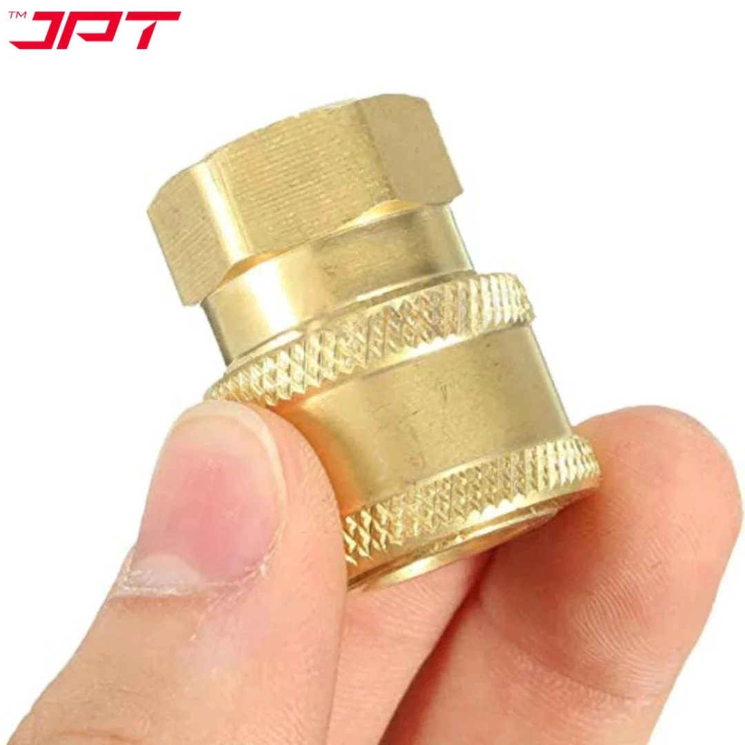 JPT Heavy Duty Pressure Washer Coupler | 1/4-Inch Quick Connect Fitting | Solid Brass Build | Quick Coupler Female Socket - Image 5