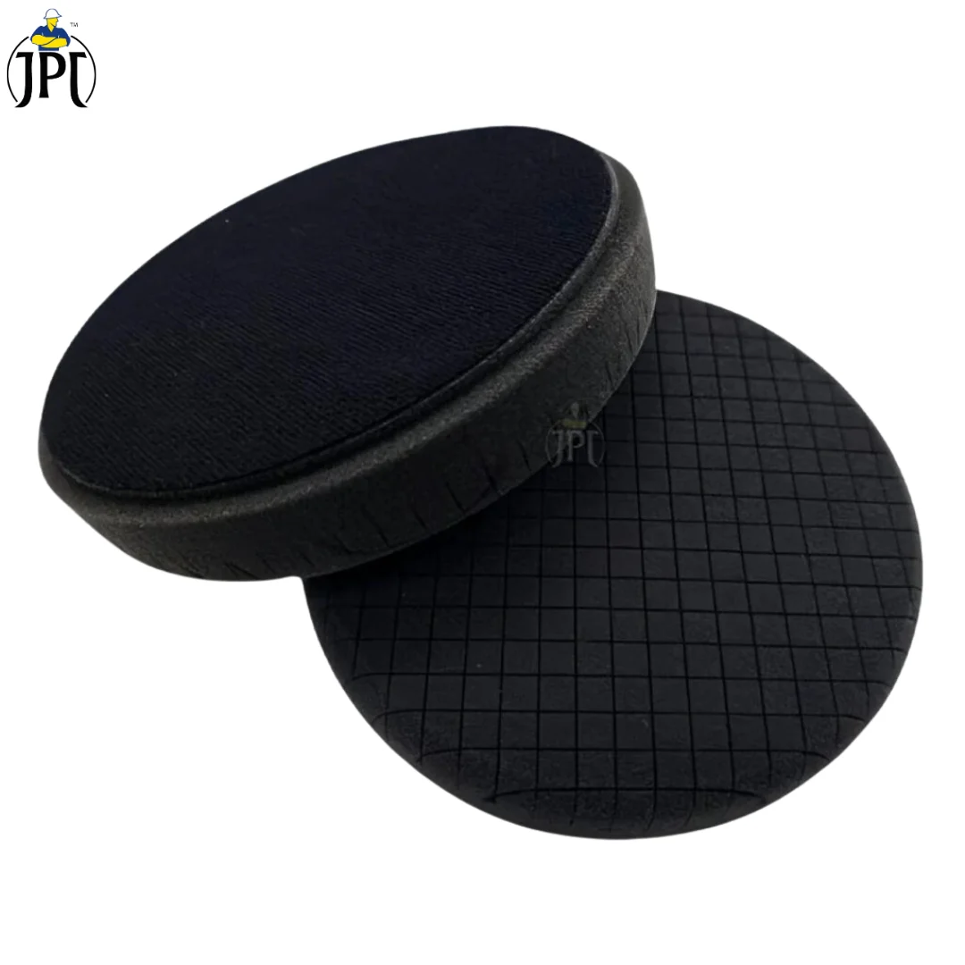 JPT T-10 Black Colour 6-Inch Polishing Buffing Pad | 6-Inch 150mm Backing Plate | Compound Buffing Sponge Pad for Car Buffer Polishing and Waxing - Image 4