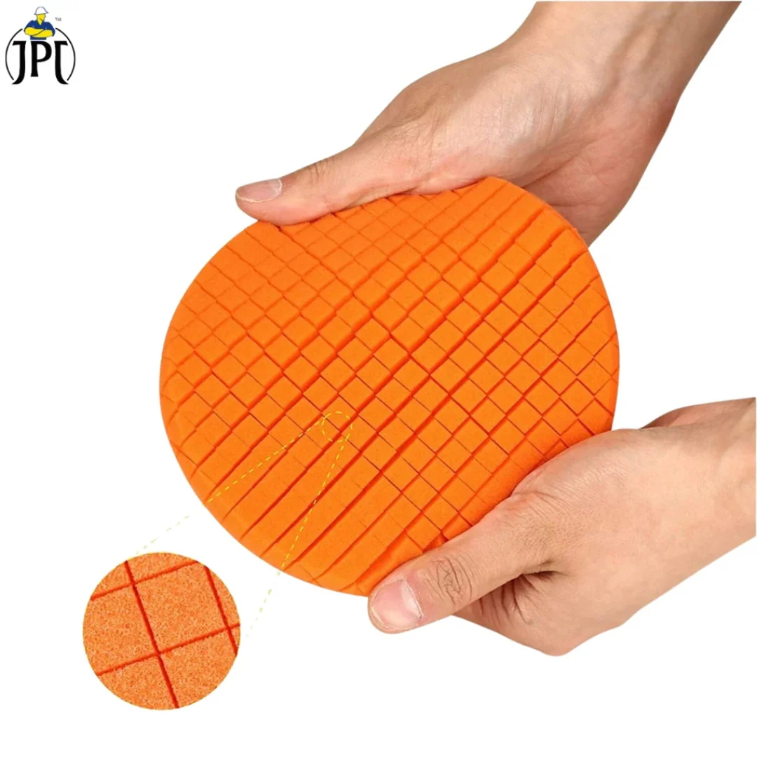 JPT T-20 White Colour 6-Inch Polishing Pad | 6-Inch 150mm Backing Plate | Compound Buffing Sponge Pad for Car Buffer Polishing and Waxing - Image 5