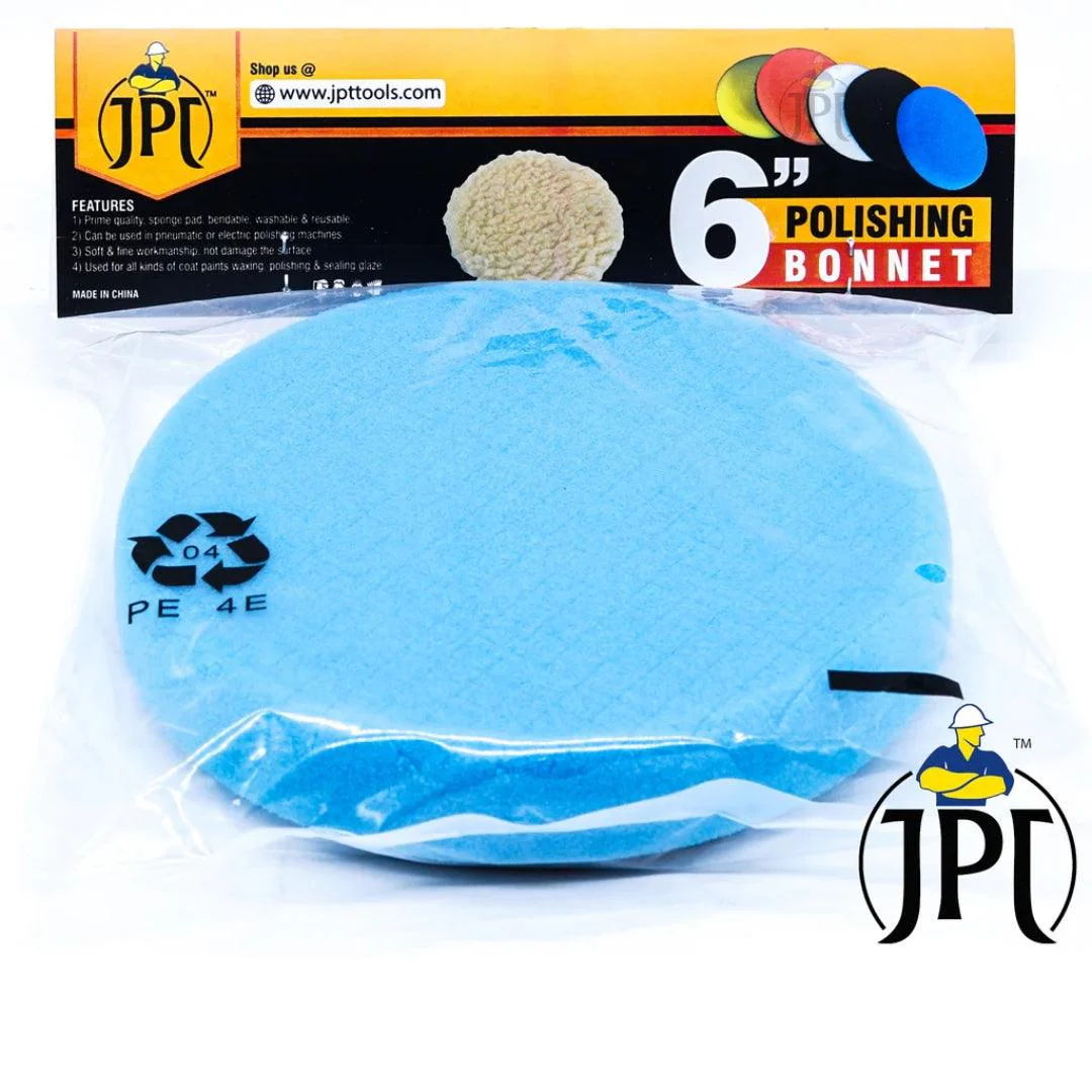 JPT T-40 Blue Color Buffing Polishing Pad 6 Inch 150mm Compound Buffing Sponge Pad for Car Buffer Polishing and Waxing - Image 6