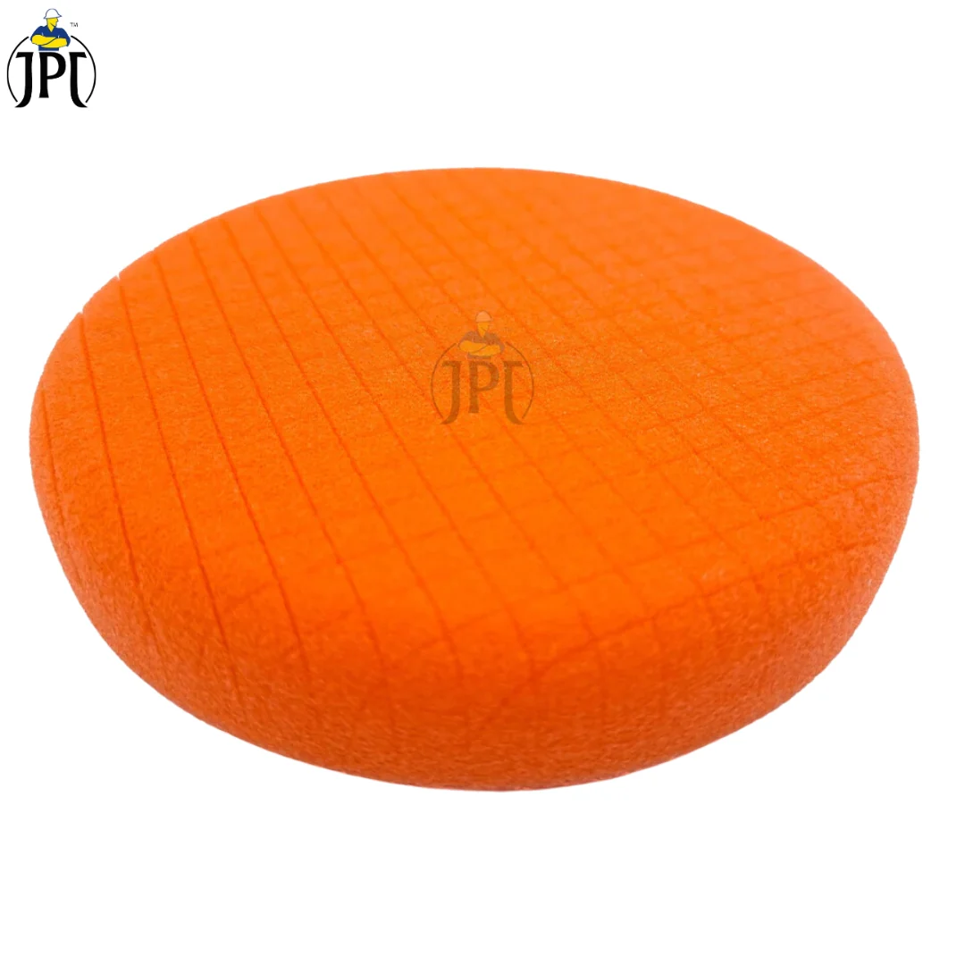 JPT T-60 Orange Color Buffing Pad | 6-Inch 150mm Backing Plate | Compound Buffing Sponge Pad for Car Buffer Polishing and Waxing - Image 4