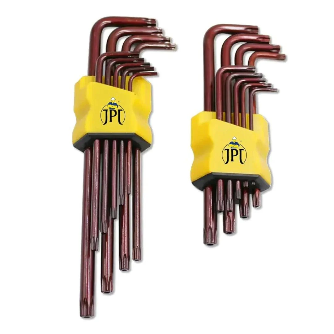 JPT 9 Pieces Torx Star Allen Key Set | Long Arm Wrench Hex Keys | Security Torx End Holes | Storage Case | T10-T50 ( 9Inch Star End ) - Image 5