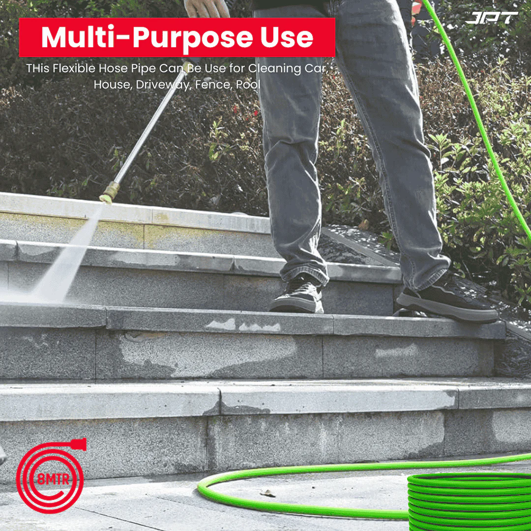 JPT Ultra Heavy-Duty 8MTR Flexible High Pressure Washer Hose Pipe | German Standard M22 x 15MM Thread | Up To 600Bar / 8700PSI | Double PVC Layers Build | Tangle & Kink Free Design - Image 7
