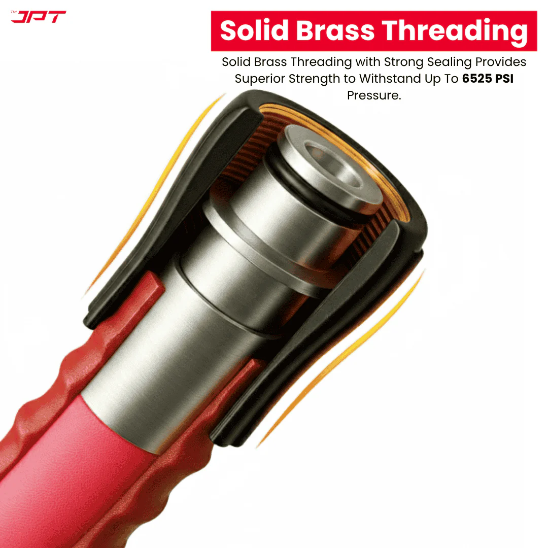 JPT Ultra Heavy-Duty 8MTR Flexible High Pressure Washer Hose Pipe | Standard M22 x 15MM Thread | Up To 450Bar / 6525PSI | PVC + PE Layers Build | Tangle & Kink Free Design - Image 2