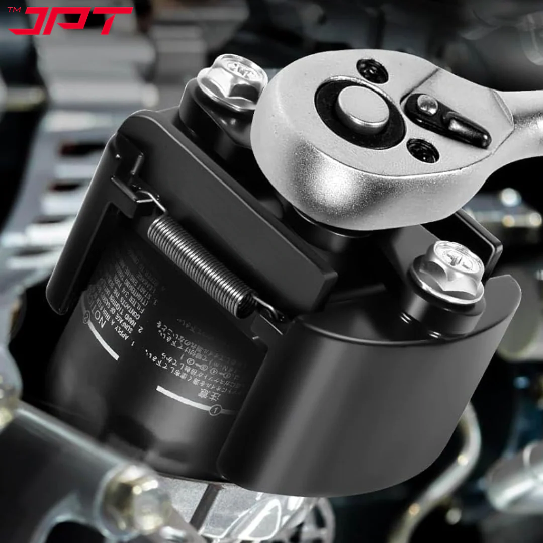 JPT Heavy-Duty Universal Adjustable Oil Filter Remover | 90-125mm Removal and Installation | Two Non Slip Serrated Jaws | 1/2" Drive Oil Filter Wrench for Easy Filter Removal - Image 8